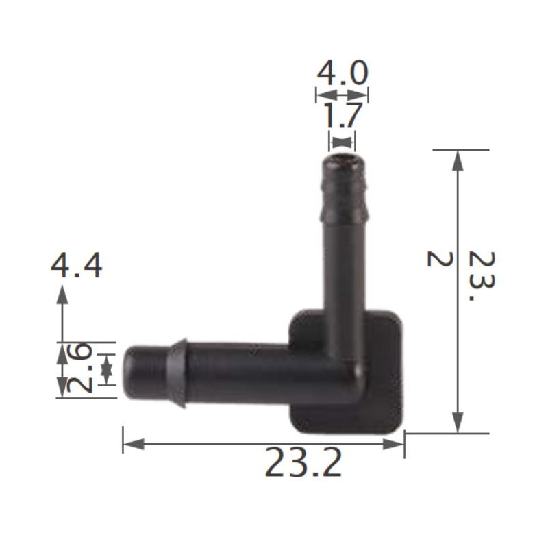 5mm to 3mm 90 Degree Reduce Hose Connectors for Air, Fuel for GM  14017779