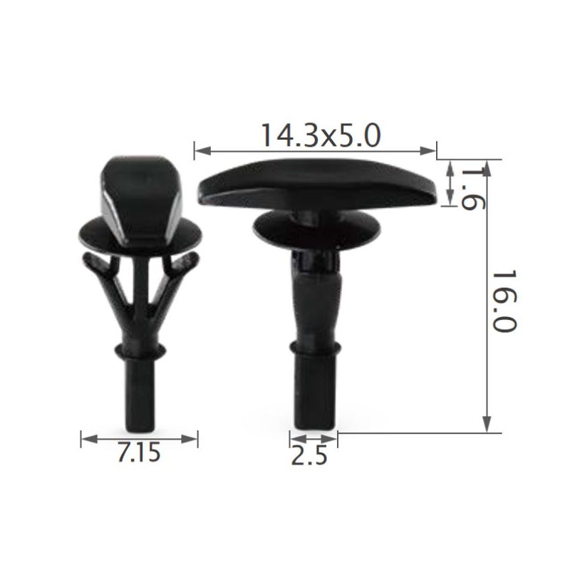 Black Weather-strip Retainer Clips Fit for Ford Lincoln N806289-S